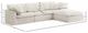 Meridian Furniture Cozy 4-Piece Cream 119" Modular Sectional-2