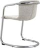 Moe's Home Collection Freeman 2-Piece Blended Cream/Chrome Frame Dining Chair Set-4