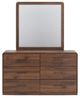 Signature Design by Ashley® Fortlorn Walnut Brown Dresser and Mirror-3