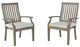 Signature Design by Ashley® Rainier Ranch 2-Piece Beige/Brown Aluminum Outdoor Dining Arm Chair with Cushion-0
