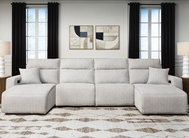 Signature Design by Ashley® Modmax II 4-Piece Stone Power Reclining U-Shape Sectional and Chaise-1