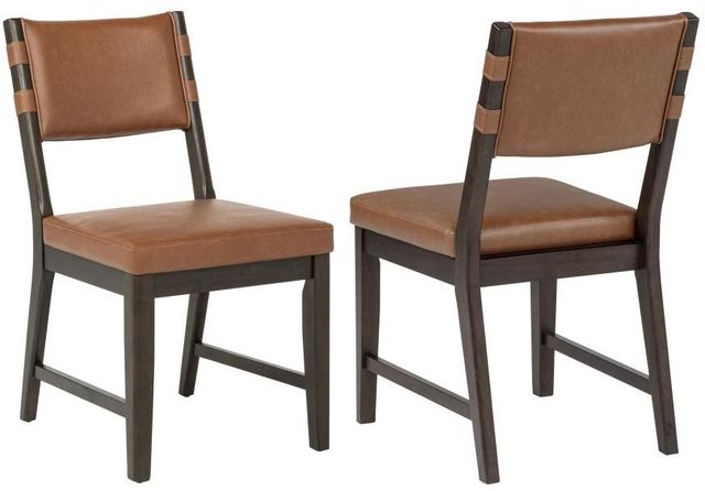 Coaster® Tegan 2-Piece Coffee Bean/Cognac Upholstered Dining Side Chair Set-0