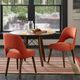Olliix by INK+IVY Orange/Dark Brown Set of 2 Nola Dining Chairs-2