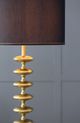 A & B Home Black/Gold Floor Lamp with Contemporary Disc Design-5