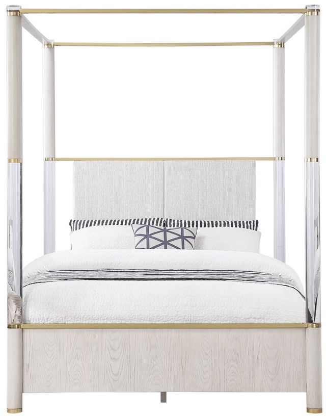 Global Furniture USA Malmo Oak Queen Canopy Bed-1