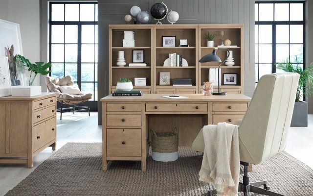 aspenhome® Emerson Light Elm Workstation Combo File Cabinet-3