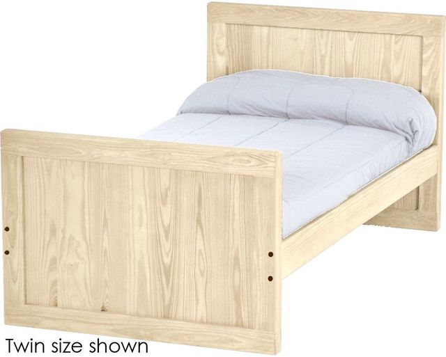 Crate Designs™ Furniture Unfinished Twin Youth Panel Bed-0
