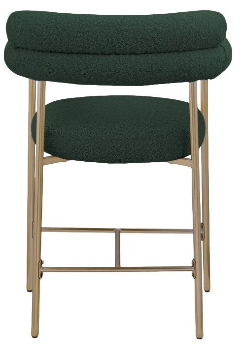 Meridian Furniture Blake Brushed Gold/Green Counter Stool-2