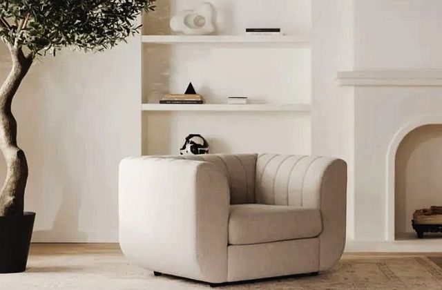Moe's Home Collection Rosy Oatmeal Lounge Chair-3
