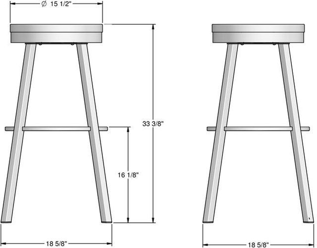 Amisco Customizable Connor Swivel Spectator Stool-1