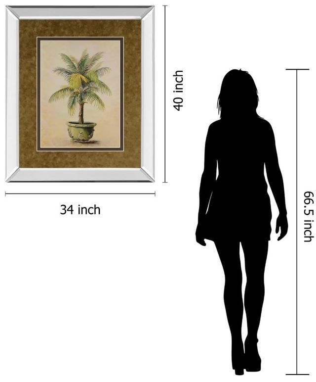 Classy Art Potted Palm I Mirror Framed Wall Art-3