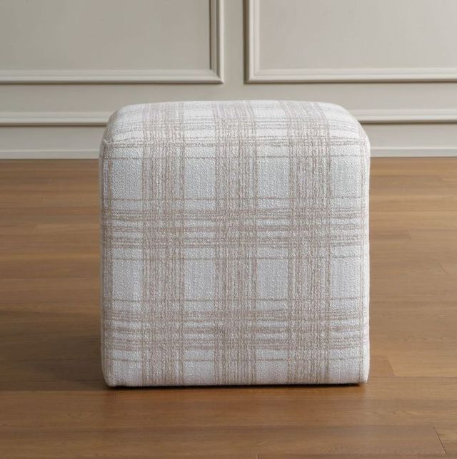 Uttermost® Joie Porcelain Plaid Ottoman-2