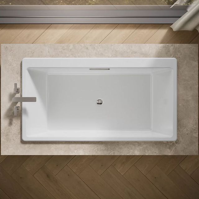 KOHLER® Rêve® White 67" x 36" Drop-in Bath-3