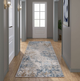 Olliix by Madison Park Newport Cream/Blue Runner Abstract Area Rug-2