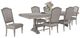 Elements International Glenmore 7-Piece Aged Gray Standard Height Dining Set-0