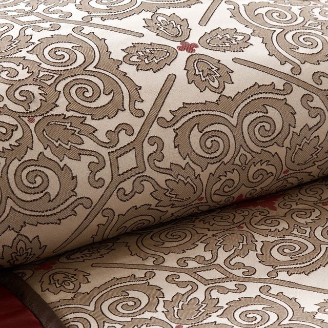Olliix by Madison Park 7 Piece Red King Donovan Jacquard Comforter Set-3