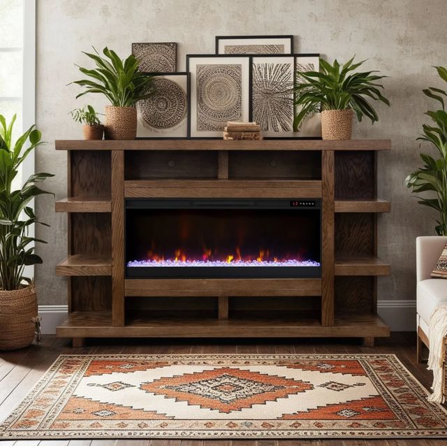 Legends Home Laurel Canyon Bourbon Oak 72" Fireplace Mantel-1