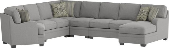 Emerald Home Analiese 6-Piece Light Gray Right-Arm Facing Sectional and Chaise-0