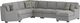 Emerald Home Analiese 6-Piece Light Gray Right-Arm Facing Sectional and Chaise-0