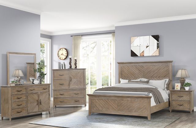 New Classic Home Furnishings Tybee 4-Piece Sand Queen Bedroom Set-0