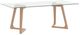 Canadel Customizable Modern Glass Top Dining Table with Pecan Washed MN Base -0