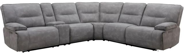 Parker House® Gladiator 6-Piece Sky Power Reclining L-Shape Sectional with Power Adjustable Headrests-0