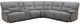 Parker House® Gladiator 6-Piece Sky Power Reclining L-Shape Sectional with Power Adjustable Headrests-0