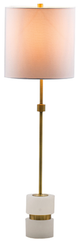 A & B Home Brass/White Buffet Lamp-1