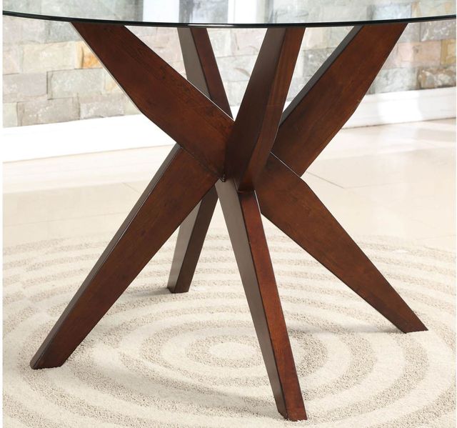 Steve Silver Co. Amalie Walnut 48" Round Glass Top Table-1