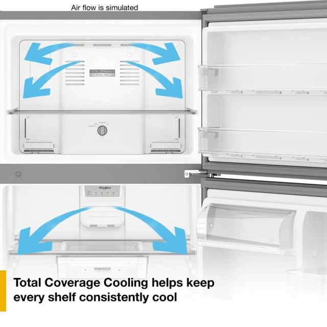 Whirlpool® 30" 19.2 Cu. Ft. Black Top Freezer Refrigerator with Total Coverage Cooling-4