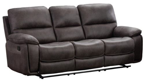 Mazin Furniture Easton Grey Manual Reclining Sofa-0