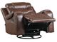 Homelegance® Putnam Brown Swivel Manual Glider Recliner-3