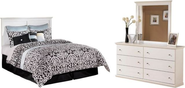 Signature Design by Ashley® Bostwick Shoals 3-Piece White Queen/Full Panel Headboard Set-0