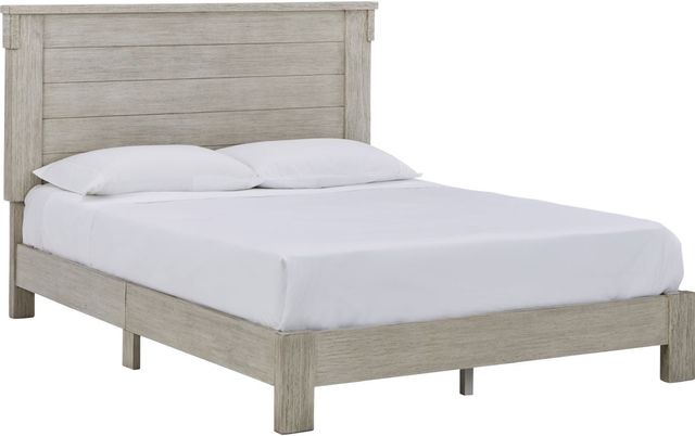 Signature Design by Ashley® Hollentown 3-Piece Whitewash Full Panel Bed Set-1