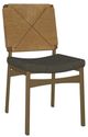 Chaise d'appoint avec dossier en corde danoise tissée d'Amisco Abby-1
