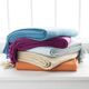 Surya Tian Tian Bright Orange 50"x67" Throw Blanket-1