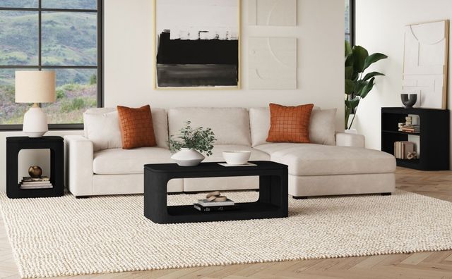 Elements International Rosalie Black Coffee Table-1