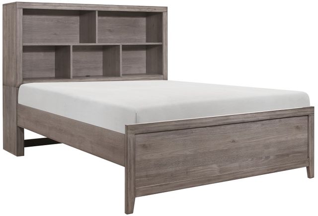 Homelegance® Woodrow 4-Piece Gray Full Bookcase Bed-2