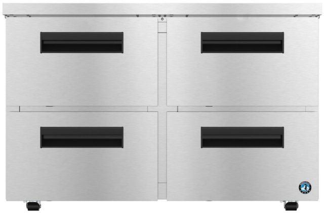 Hoshizaki Steelheart® 48" 12 Cu. Ft. Stainless Steel Two Section Undercounter Low Profile Refrigerator with Stainless Drawers-0