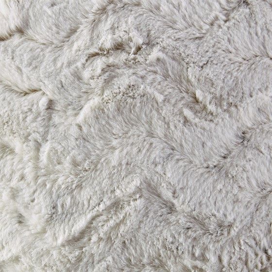 Olliix by Madison Park Zuri Snow Leopard Faux Fur Square Pillow-1