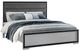 Global Furniture USA Amelia Black/Gray Queen Panel Bed with LED-0