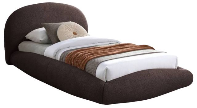 Meridian Furniture Genesis Brown Twin Upholstered Floating Panel Bed-0