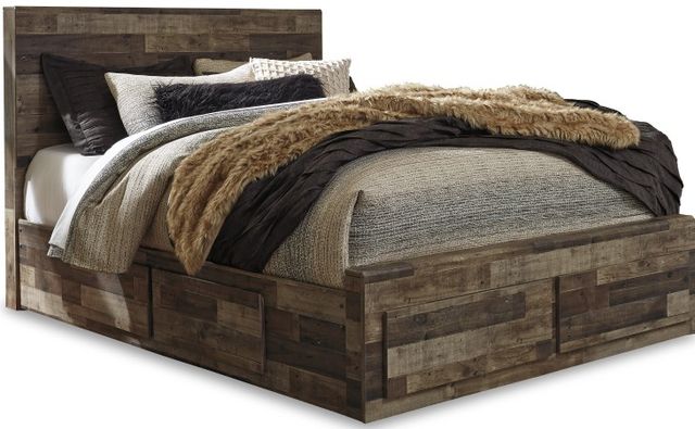 Benchcraft® Derekson 6-Piece Multi Gray Queen Panel Storage Bed Set-1