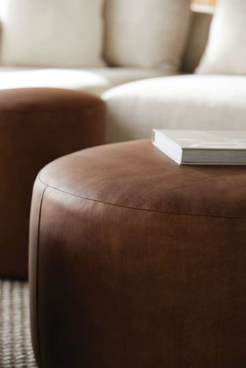 Rowe® Customizable Cleo Leather Ottoman-4