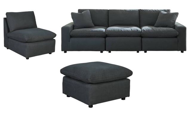 Signature Design by Ashley® Savesto 5-Piece Charcoal Living Room Set-0