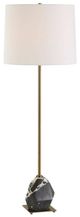 Uttermost® Rowland Black/White Buffet Lamp with Antique Brass Accent-0