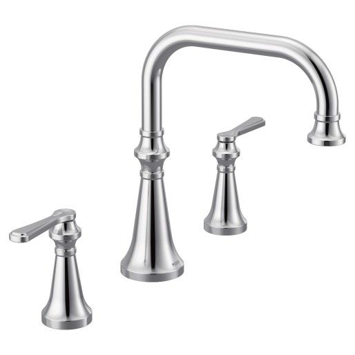 Moen® Colinet Chrome Two-Handle High Arc Roman Tub Faucet-0