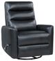 New Classic® Home Furnishings Takami Black Manual Swivel Recliner-0