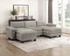 Homelegance® Dublin 5-Piece Dark Pewter Modular Sectional with Ottoman-1