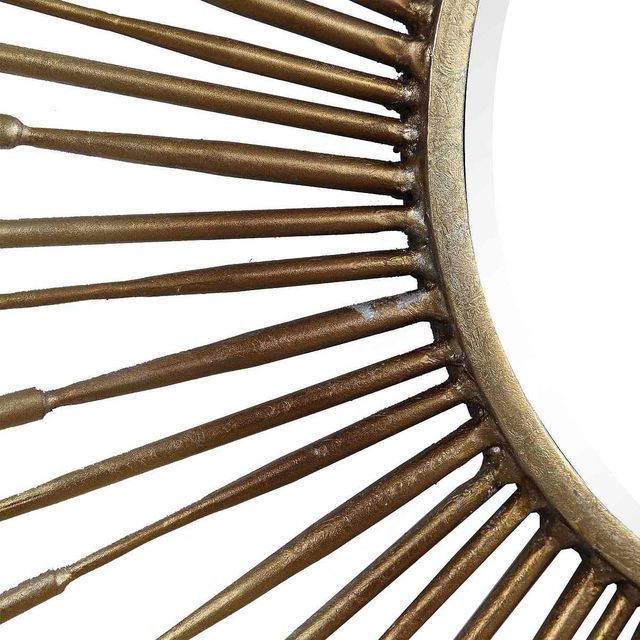 Uttermost® Golden Rays Gold Round Wall Mirror-4